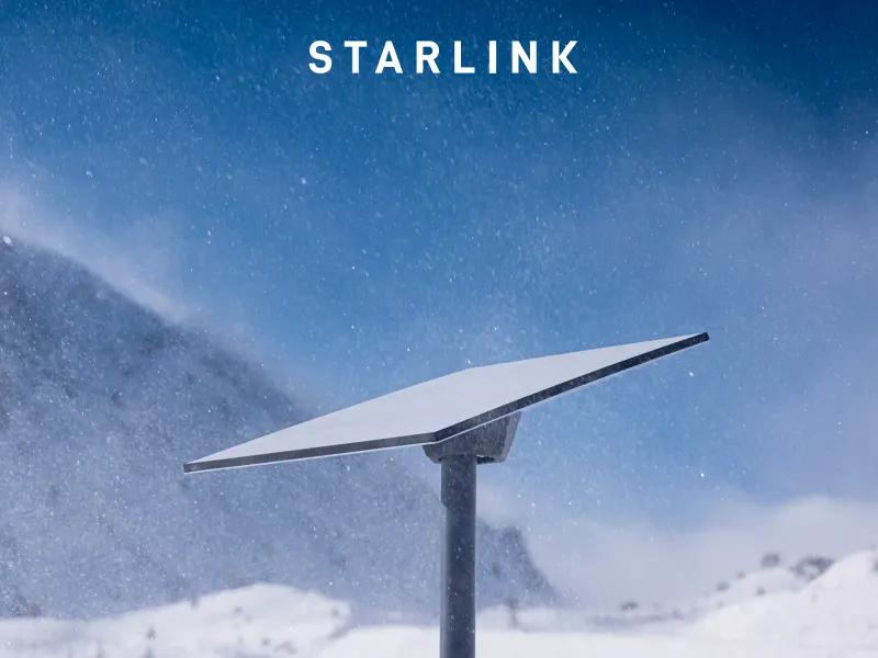 Starlink satellite internet terminal installation